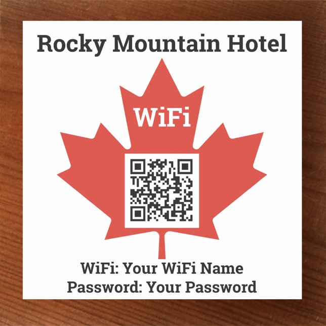 Canadian Hotel Wifi Details Plus QR Code (Creator Uploaded)