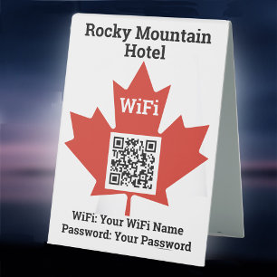 Canadian Hotel Wifi Details Plus QR Code