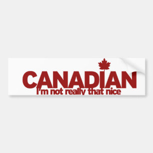 Canadian Humour Bumper Sticker