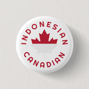 Canadian Indonesian  Roots 3 Cm Round Badge