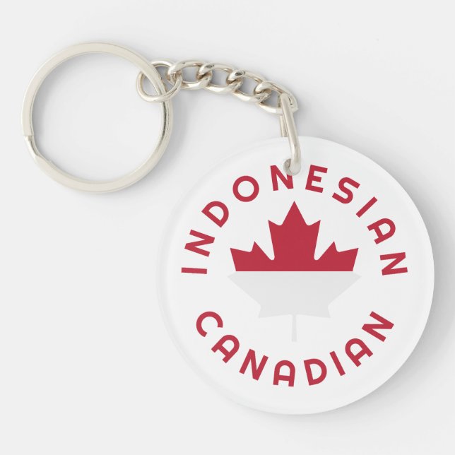 Canadian Indonesian  Roots Key Ring (Front)