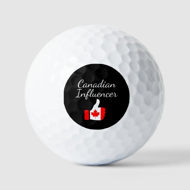 Canadian Influencer thumbs up Lighthouse route  Golf Balls (Front)