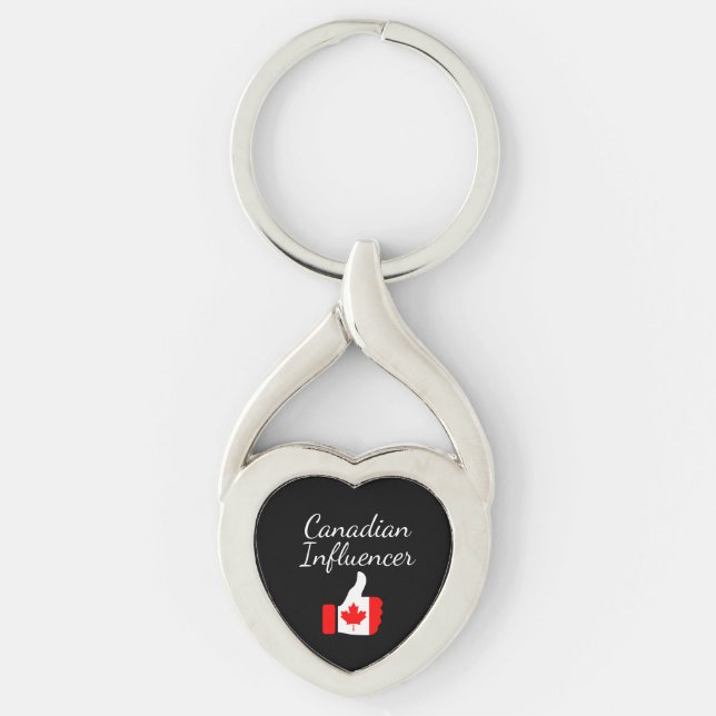 Canadian Influencer thumbs up Lighthouse route  Ke Key Ring (Front)