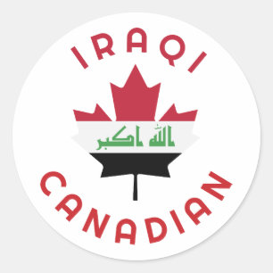 Canadian Iraqi Roots Classic Round Sticker