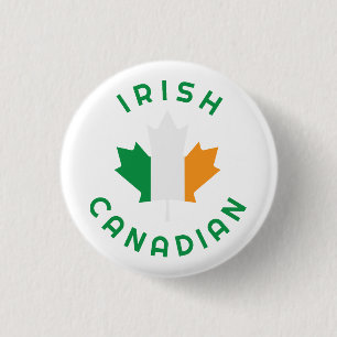 Canadian Irish  Roots 3 Cm Round Badge