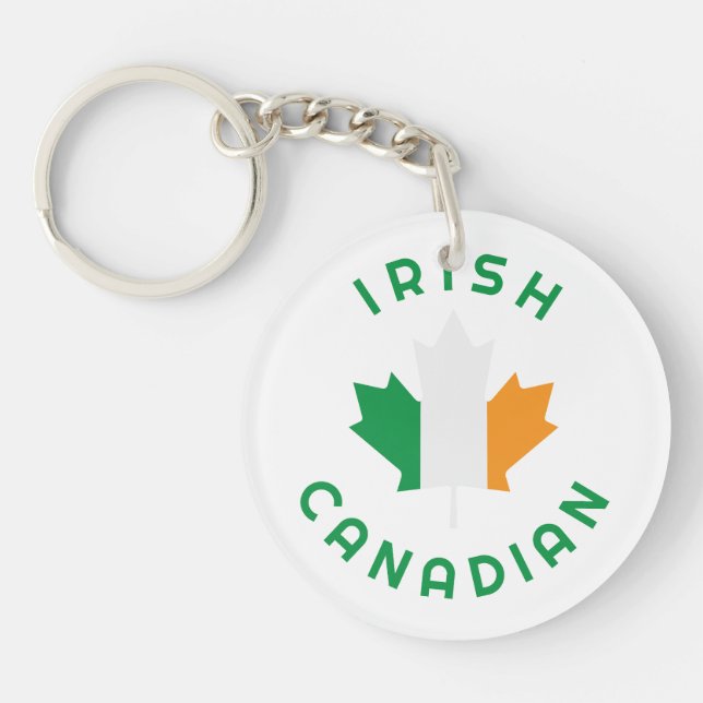 Canadian Irish  Roots Key Ring (Front)