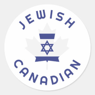 Canadian Israeli Roots  Classic Round Sticker