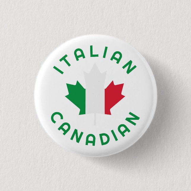 Canadian Italian Roots 3 Cm Round Badge (Front)
