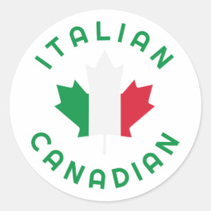 Canadian Italian Roots Classic Round Sticker