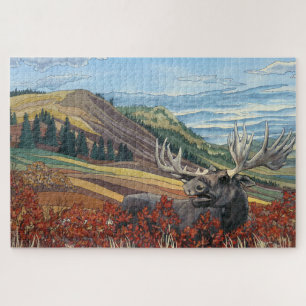 Canadian Landscape Art Puzzles - Moose