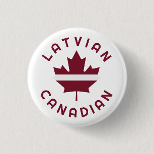 Canadian Latvian Roots 3 Cm Round Badge