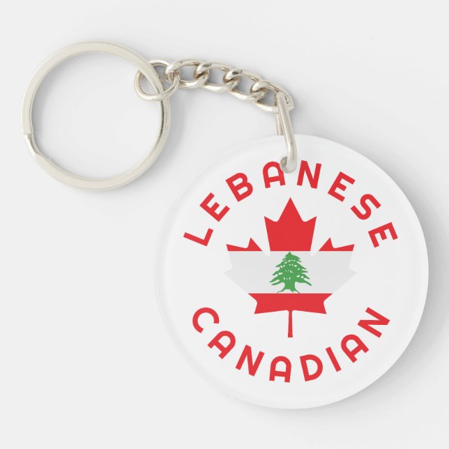 Canadian Lebanese Roots Key Ring (Front)