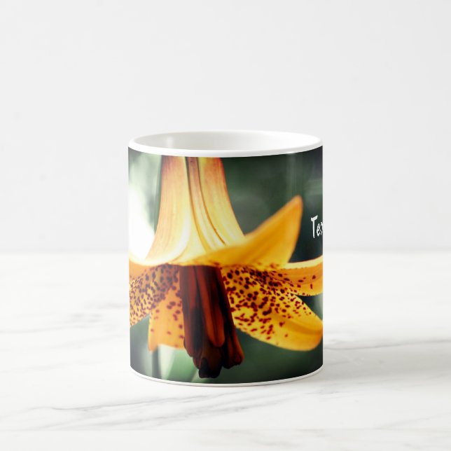 Canadian Lily Flower Personalised Coffee Mug (Center)