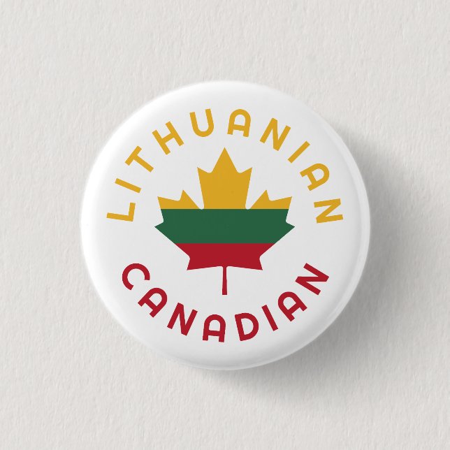 Canadian Lithuanian Roots  3 Cm Round Badge (Front)