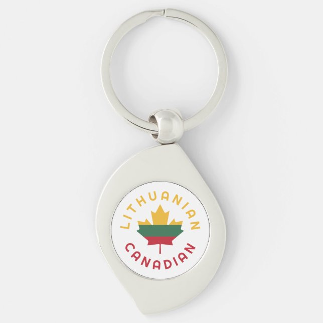 Canadian Lithuanian Roots  Key Ring (Front)