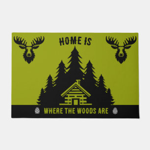 Canadian Log Cabin Funny Decorative Doormat