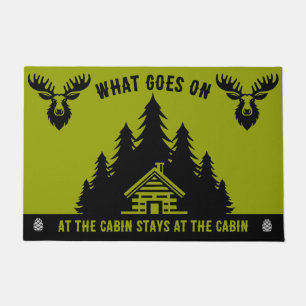 Canadian Log Cabin Funny Decorative Doormat