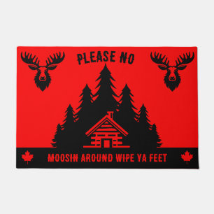 Canadian Log Cabin Funny Decorative Doormat