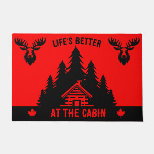 Canadian Log Cabin Funny Decorative Doormat