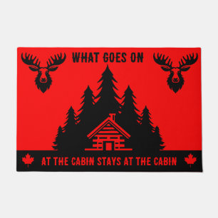 Canadian Log Cabin Funny Decorative Doormat