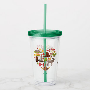 Canadian Love custom name tumblers