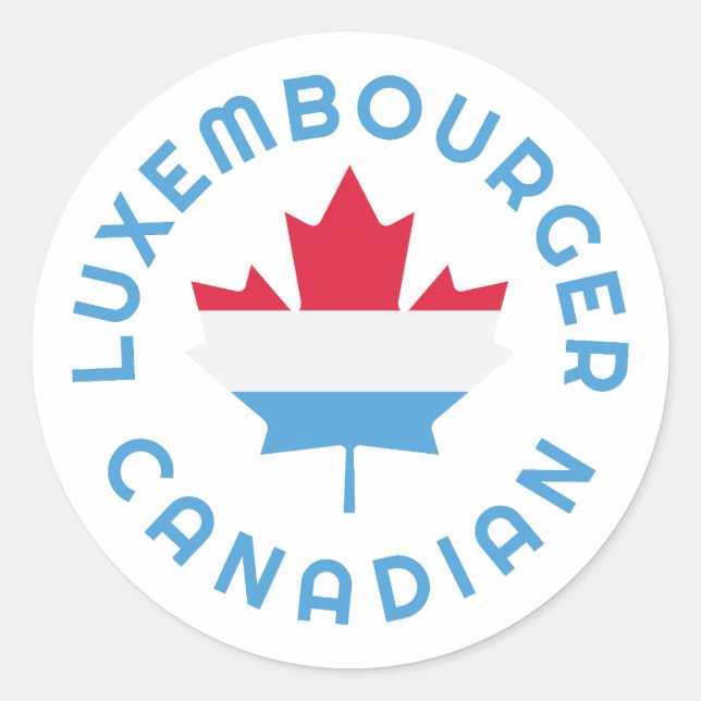 Canadian Luxembourger Roots Classic Round Sticker (Front)