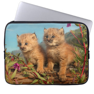 Canadian Lynx Kittens, Alaska Laptop Sleeve