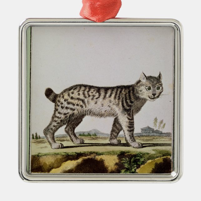 Canadian Lynx Metal Tree Decoration (Front)