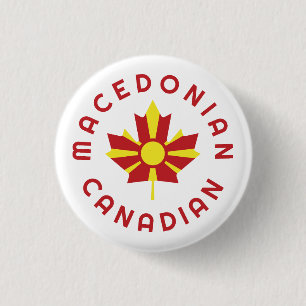 Canadian Macedonian Roots 3 Cm Round Badge