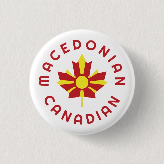 Canadian Macedonian  Roots 3 Cm Round Badge (Front)