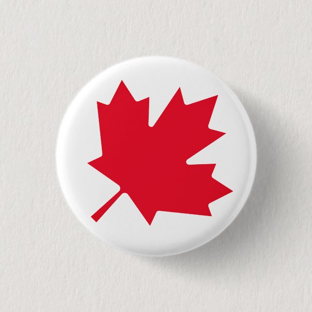 Canadian Maple Leaf 3 Cm Round Badge (Front)