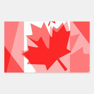 Canadian Maple Leaf all over Style CANADA Rectangular Sticker