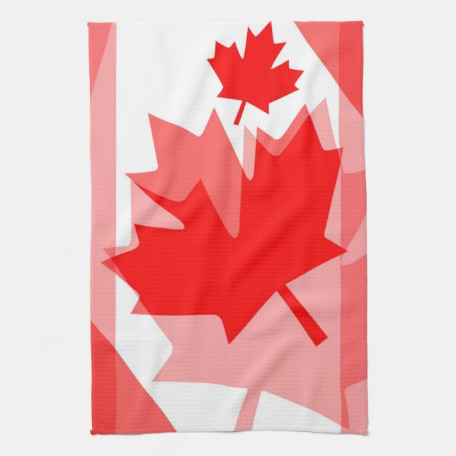 Canadian Maple Leaf all over Style CANADA Tea Towel (Vertical)