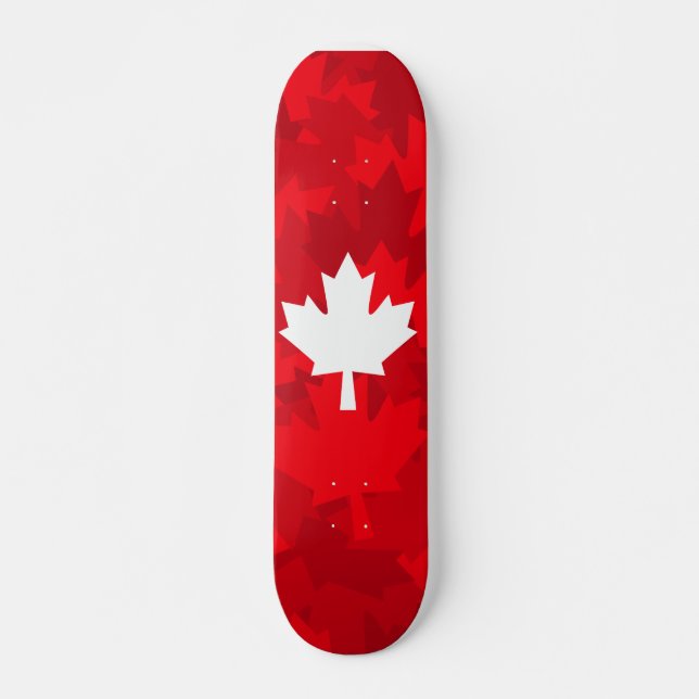 Canadian Maple Leaf Camo Skateboard (Front)