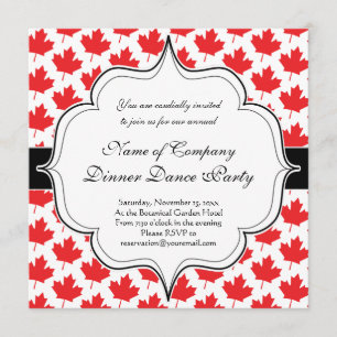 Canadian Maple Leaf Canada Day National Symbol Invitation