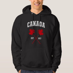 Canadian Maple Leaf Canada Est. 1867 Hoodie