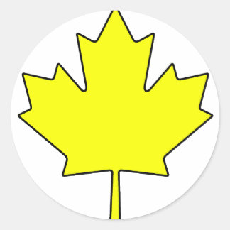 Canadian Maple Leaf Canada National Symbol Classic Round Sticker