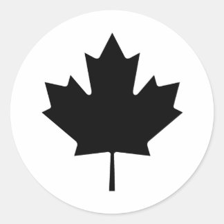 Canadian Maple Leaf Canada National Symbol Classic Round Sticker