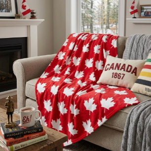 Canadian maple leaf. CANADA. Patriotic.   Fleece Blanket