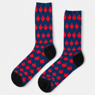 Canadian maple leaf. CANADA. Patriotic. Socks