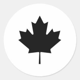 Canadian Maple Leaf Classic Round Sticker