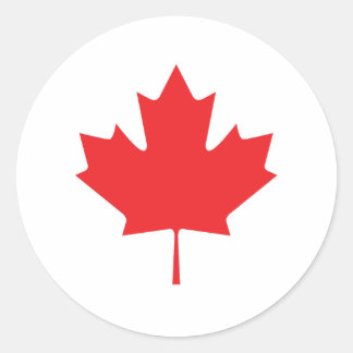 Canadian Maple Leaf Classic Round Sticker