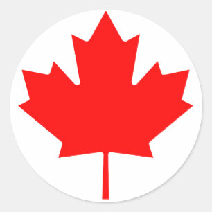 Canadian Maple Leaf Classic Round Sticker