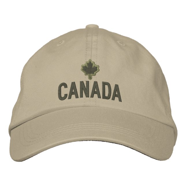 Canadian Maple Leaf Embroidery Canada Embroidered Hat (Front)