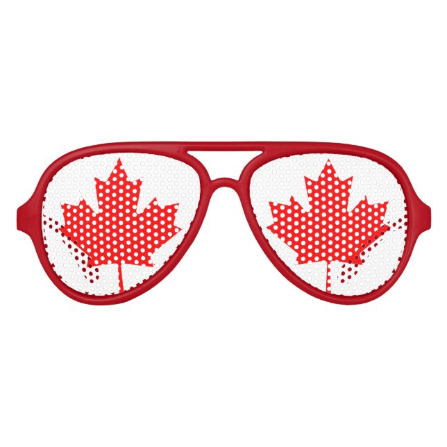 Canadian maple leaf flag party shades | Canada Day (Front)