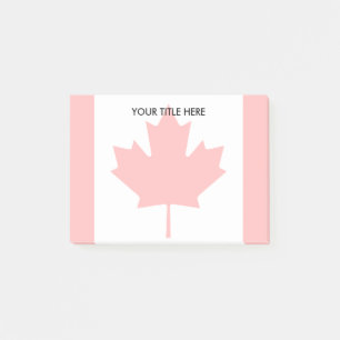 Canadian maple leaf flag watermark Personalized Post-it Notes