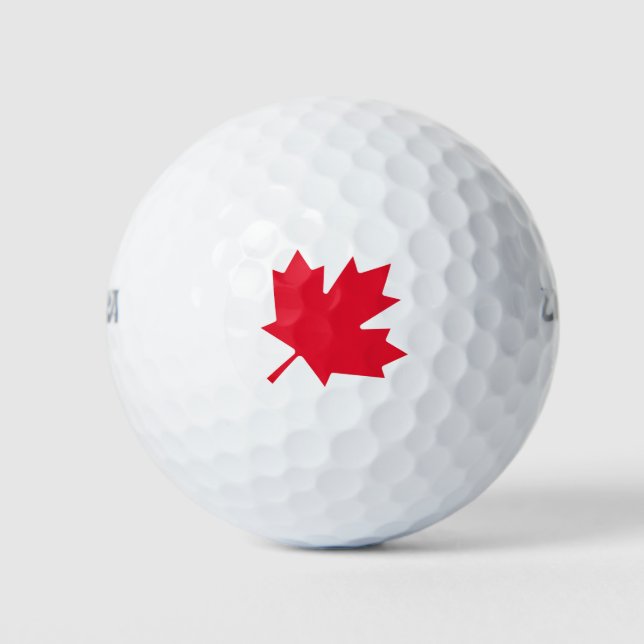 Canadian Maple Leaf Golf Balls (Front)