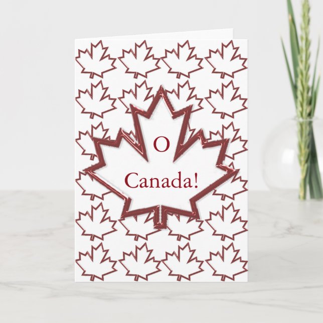 Canadian Maple Leaf Greeting Card (Front)