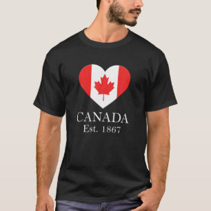 Canadian Maple Leaf Heart Flag - Canada 150 Years T-Shirt