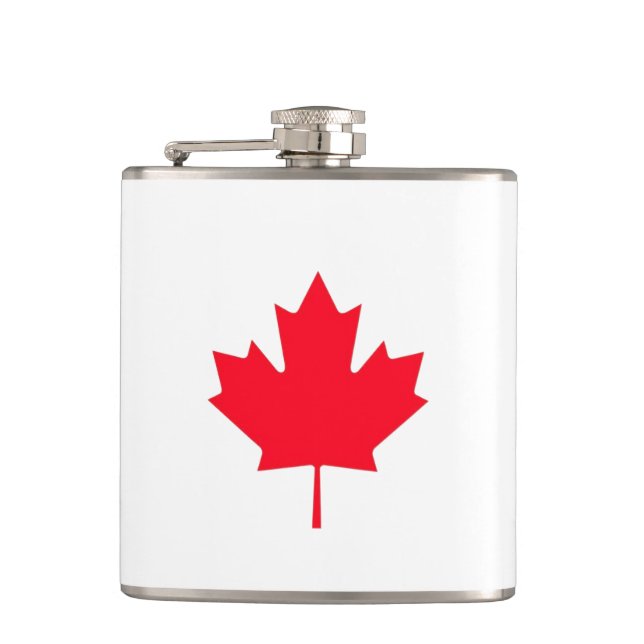 Canadian Maple Leaf  Hip Flask (Front)
